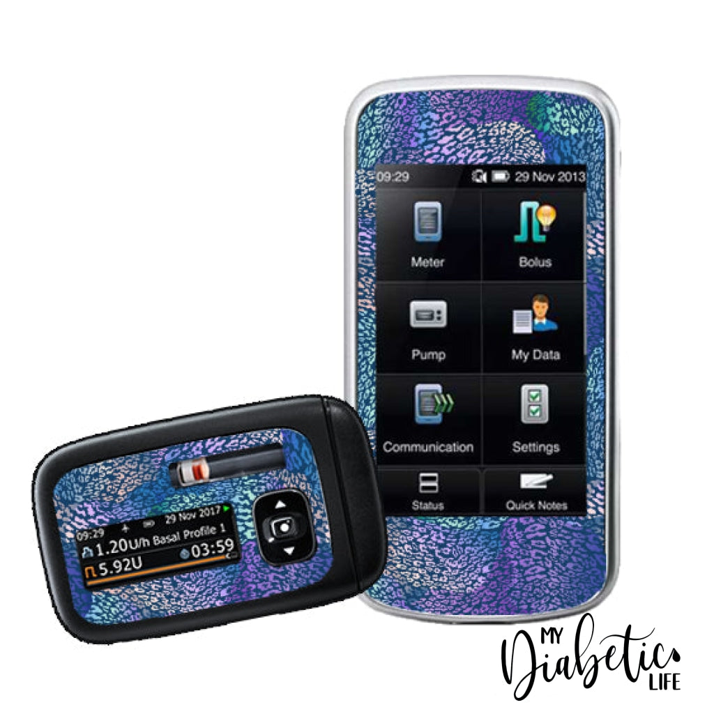 Navy Leopard - Accu-Chek Insight & Remote Sticker Pump Accu-Chek