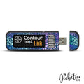 Navy Pastel leopard  - Contour Next USB Peel, skin and Decal, Glucose meter sticker - MyDiabeticLife