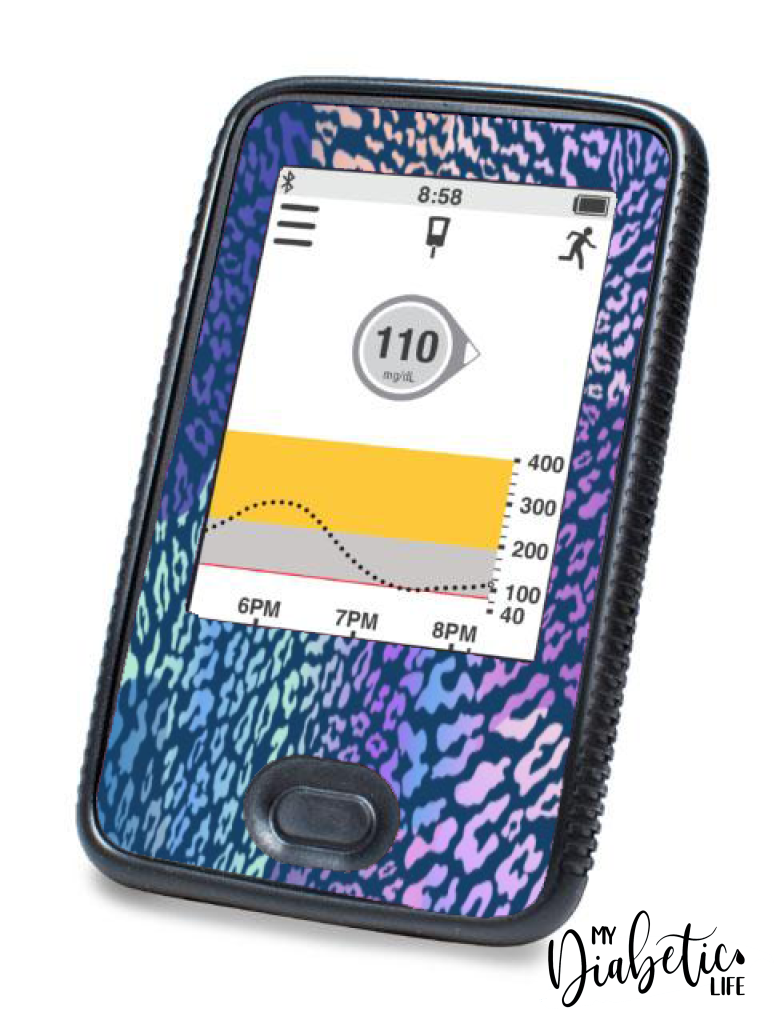 Navy Leopard Print - Dexcom G6 Peel, skin and Decal, glucose meter sticker - MyDiabeticLife