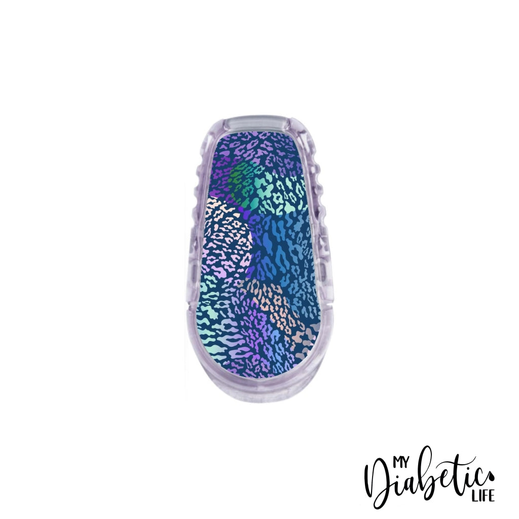 Navy Leopard Print - Dexcom Transmitter G6 Peel Skin And Decal Cgm Sticker