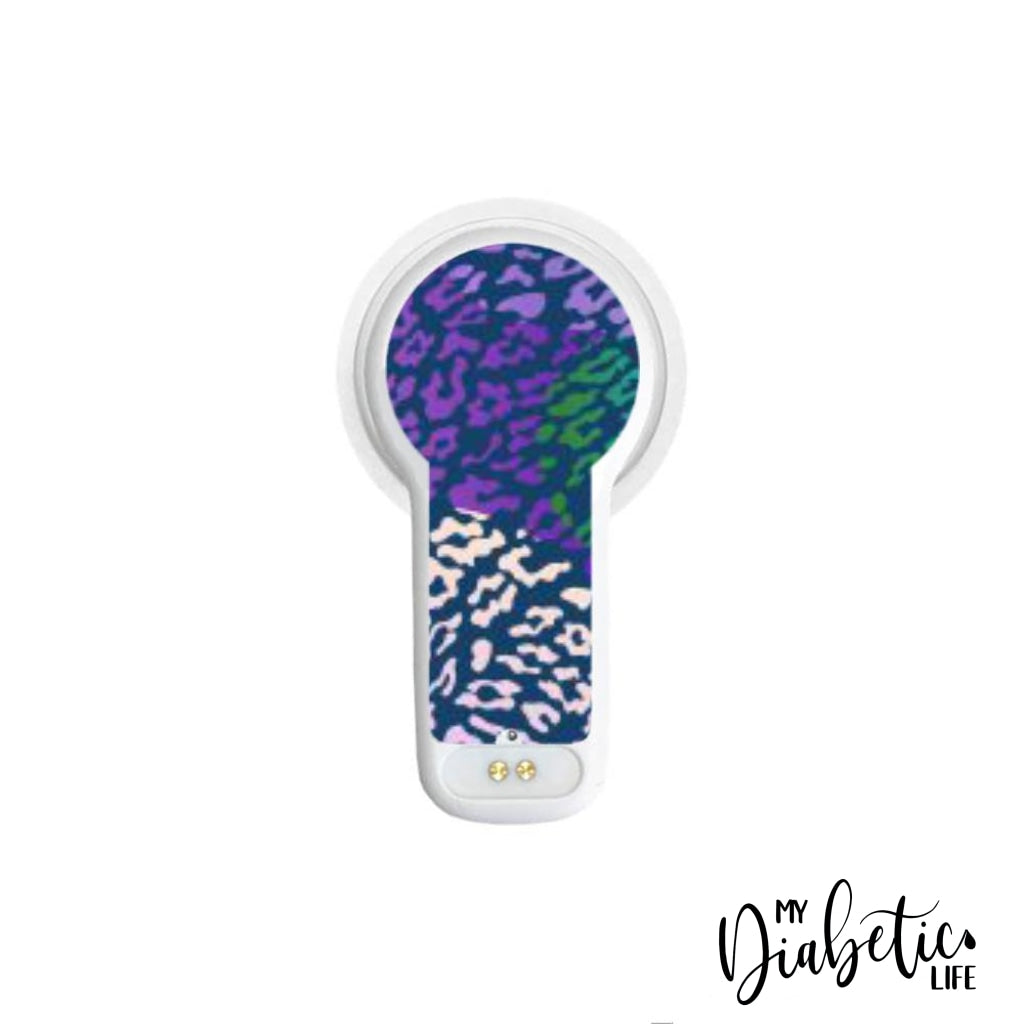 Navy Leopard Print - Maio Maio 2 Peel, skin and Decal, fgm/cgm sticker - MyDiabeticLife