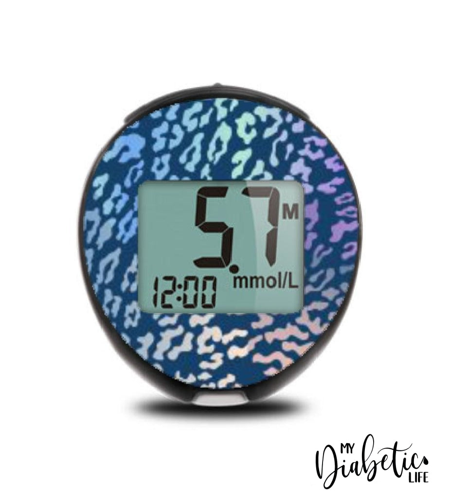 Navy Leopard - True Metrix Go Peel Skin And Decal Glucose Meter Sticker Go