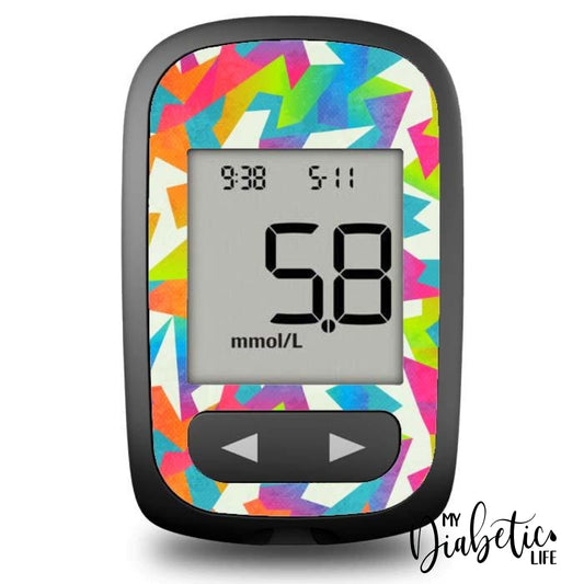 Neon Edges - Accu-Chek Guide Me Peel Skin And Decal Glucose Meter Sticker