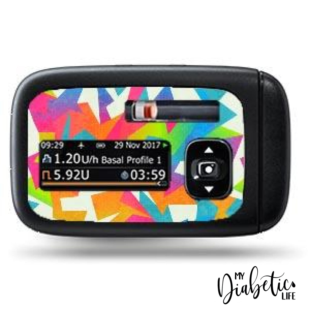 Neon Egdes - Accu-Chek Insight Peel Skin And Decal Insulin Pump Sticker Accu-Chek