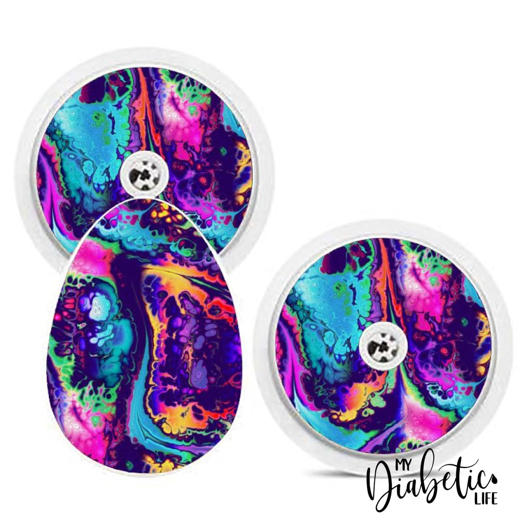 Neon Ink Splatter - Bubble Reader Sticker Smart