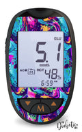 Neon Ink Splatter - Glucokey Connect Peel Skin And Decal Glucose Meter Sticker