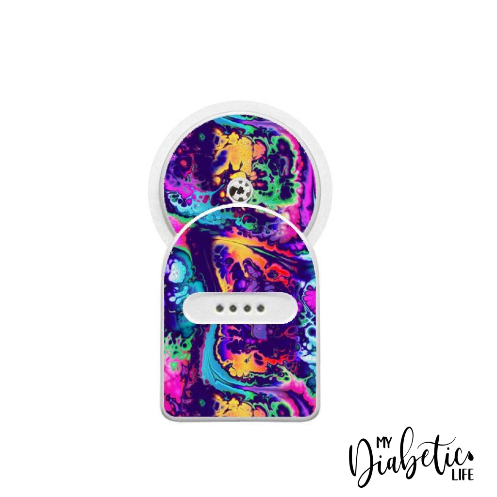 Neon Ink Splatter - Maio 1 & Libre Peel Skin And Decal Fgm/cgm Sticker
