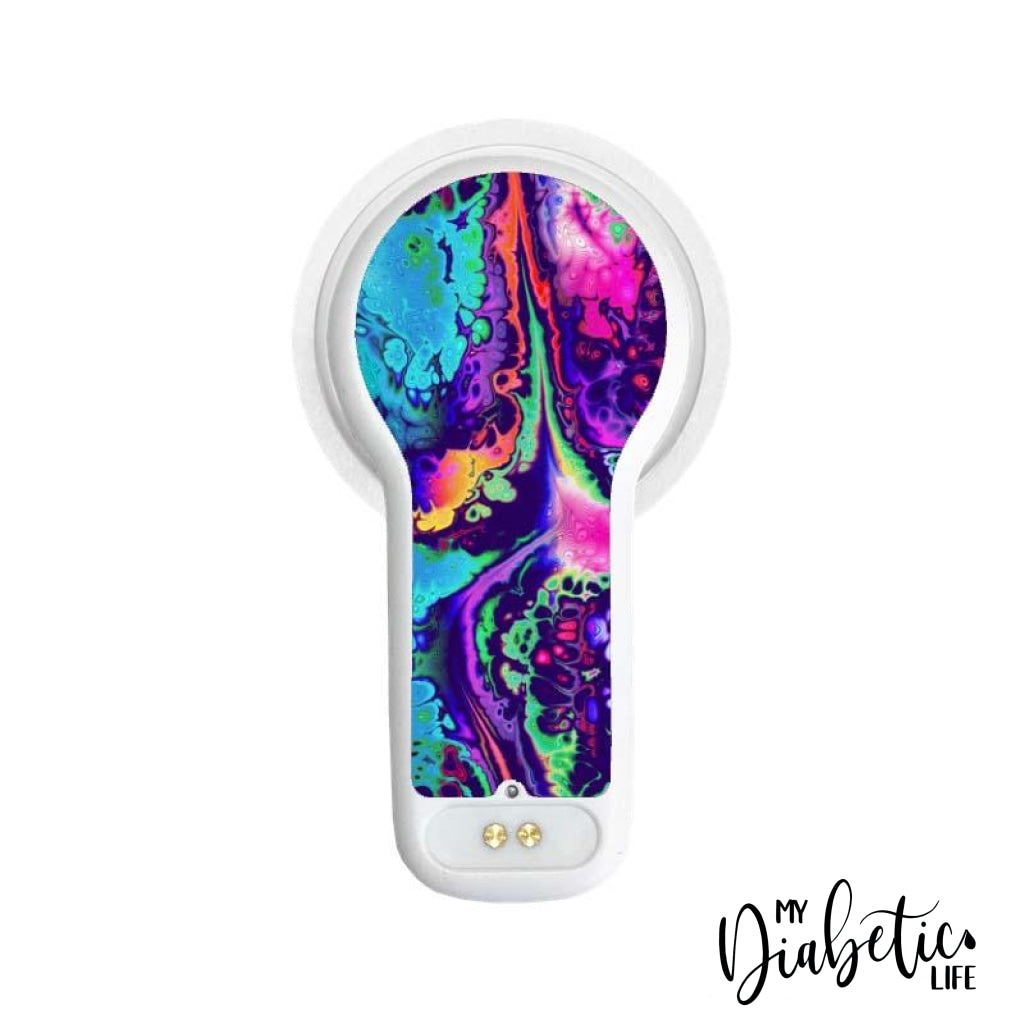 Neon Ink Splatter - Maio 2 Peel Skin And Decal Fgm/cgm Sticker
