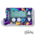 Neon Ink Splatter - Medtronic Paradigm Series 7 Skin And Decal Insulin Pump Sticker