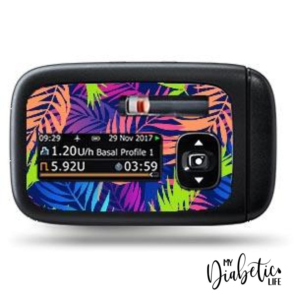 Neon Jungle - Accu-Chek Insight Peel Skin And Decal Insulin Pump Sticker Accu-Chek