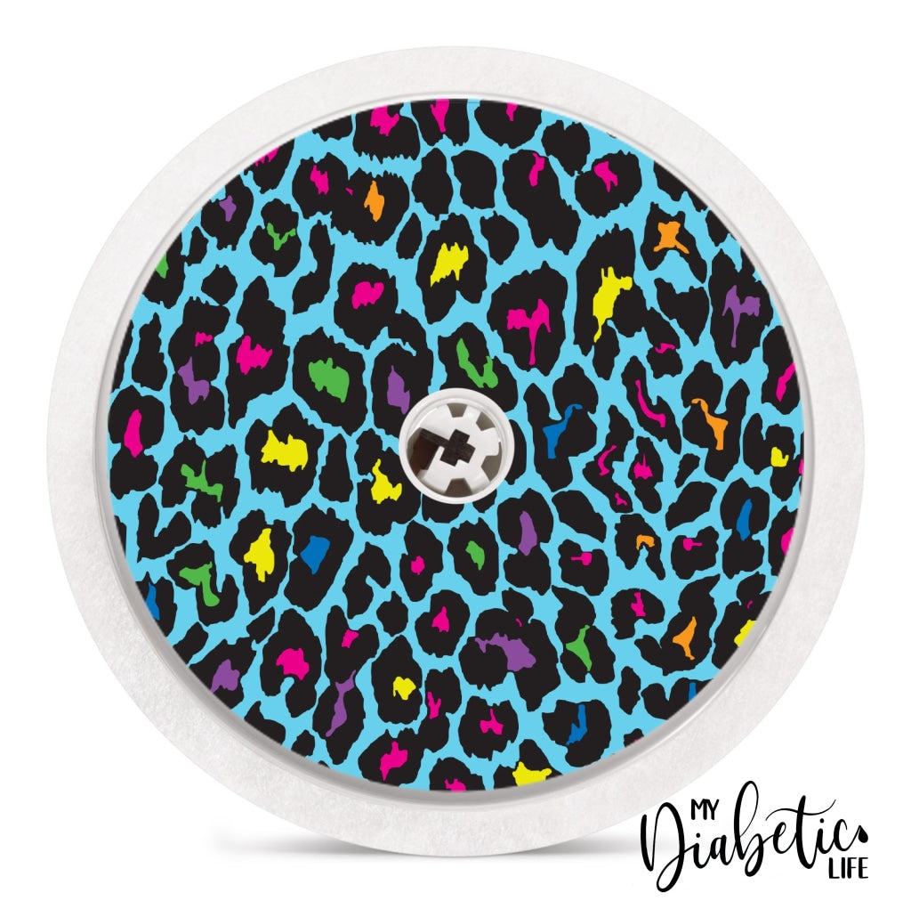 Neon Leopard - Freestyle Libre Sensor Peel Skin And Decal Fgm/cgm Sticker