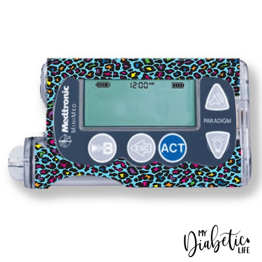 Neon Leopard - Medtronic Paradigm Series 7 Skin And Decal Insulin Pump Sticker
