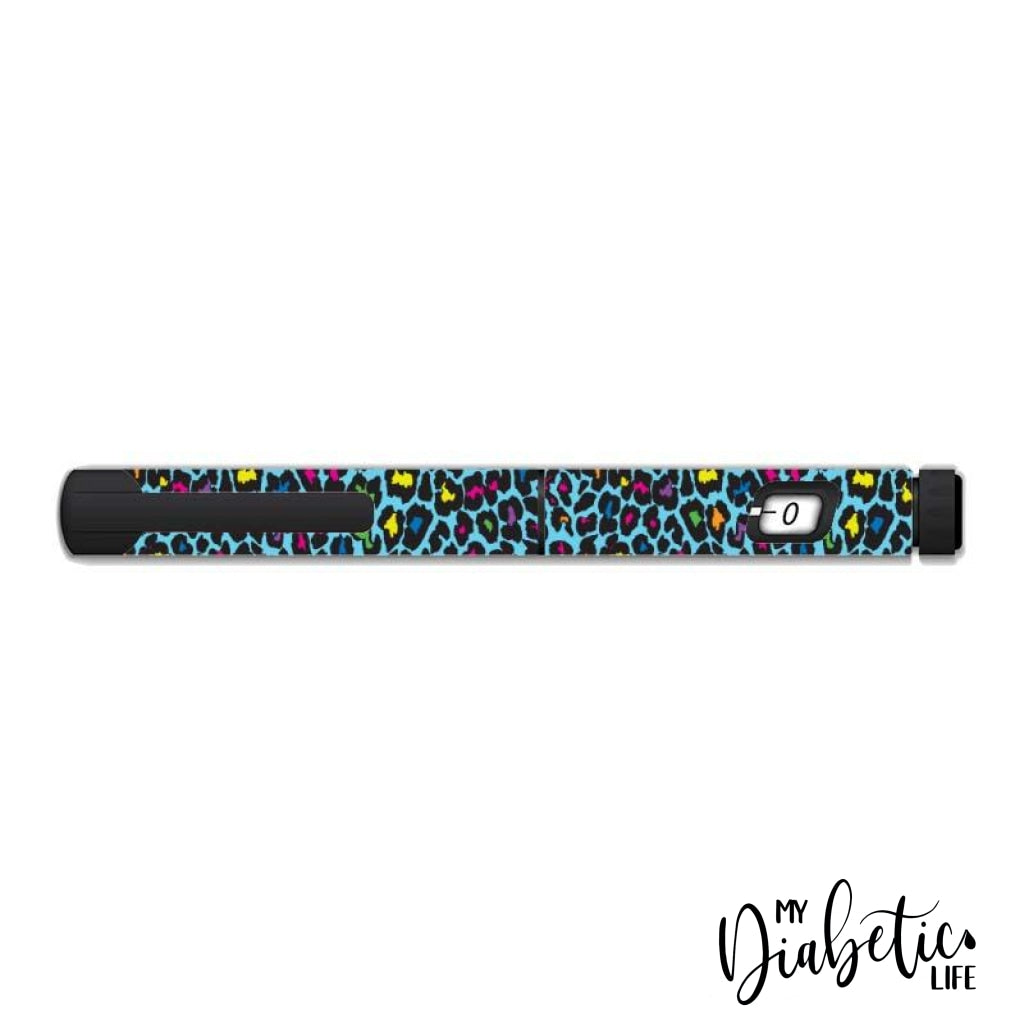 Neon Leopard - Novopen 4 Novopen5 Echo Peel Skin And Decal Insulin Pen Sticker Cover Novoecho Pen
