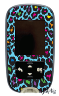 Neon Leopard Print - Accu-chek Guide Peel, skin and Decal, glucose meter sticker - MyDiabeticLife