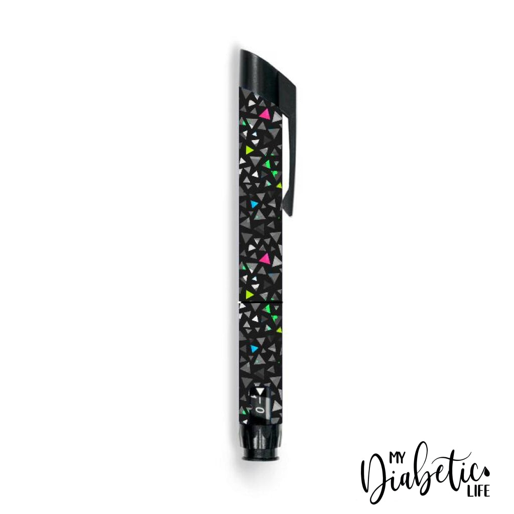 Neon Triangles - Junior Star Insulin Pen Peel Skin And Decal Sticker Cover Juniorstar
