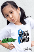 Not going down without a fight!  - Diabetes awareness, medical conditions, type one diabetic, Basic White tshirt, Kids Graphic Diabetes Tee - MyDiabeticLife