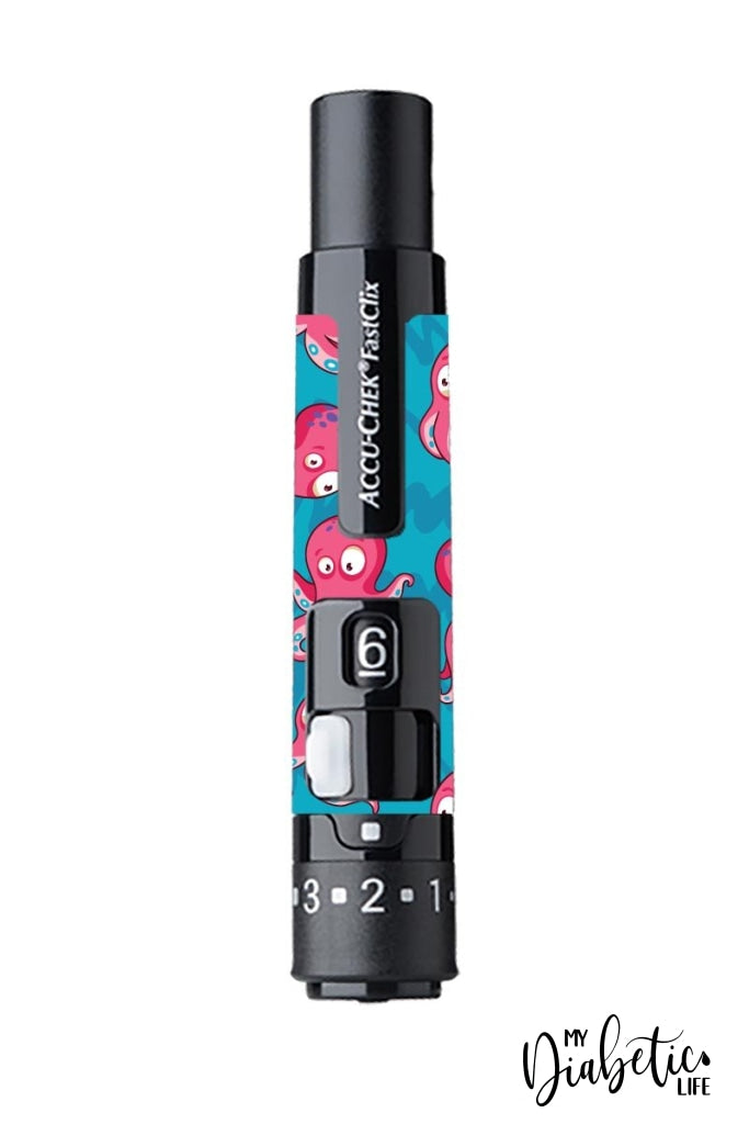 Octopus - Accuchek Fast-Clix Lancet Device Peel Skin And Decal Sticker