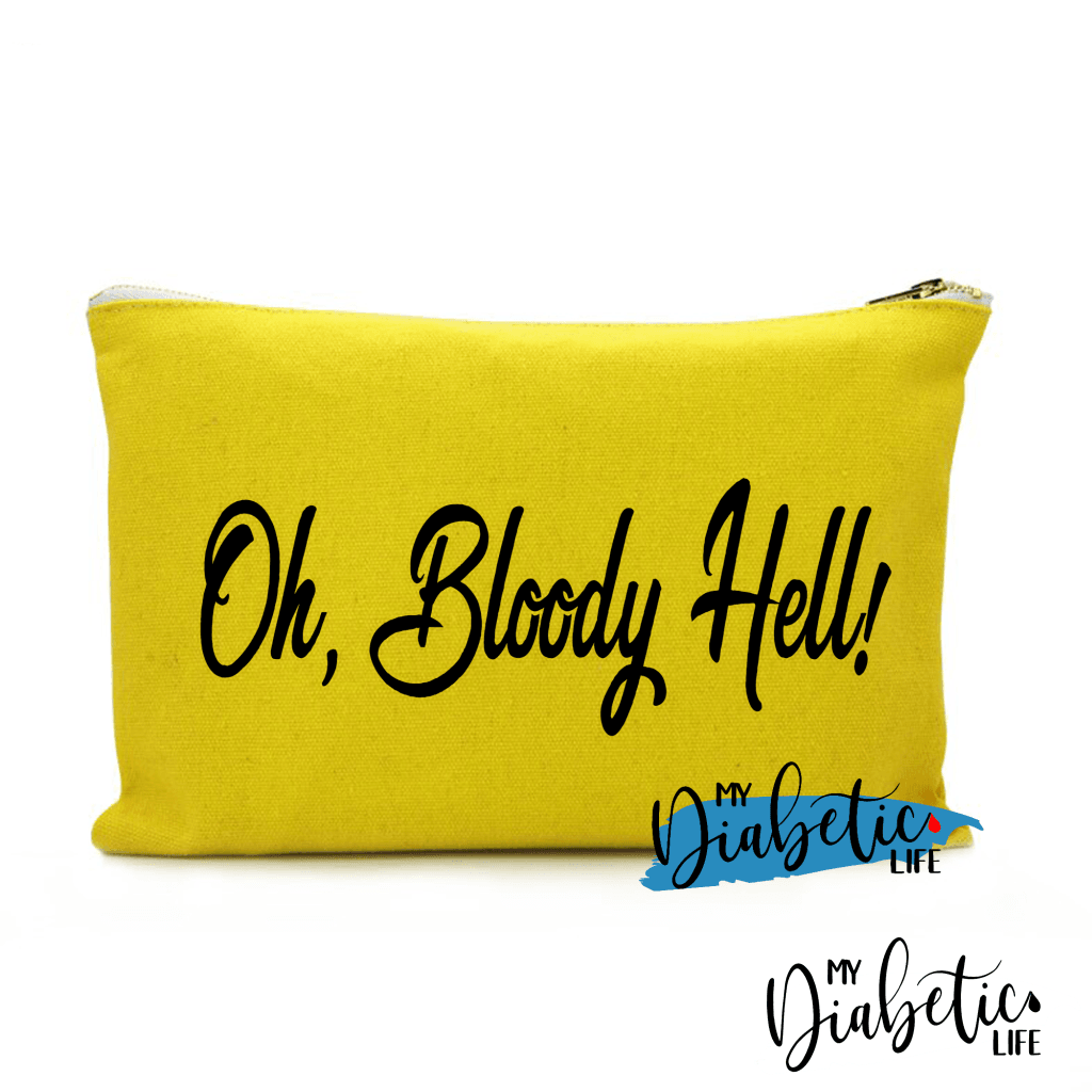 Oh Bloody Hell! -Diabetes Carry Bag Diabetic Accessories Storage For Medication Yellow Storage Bags