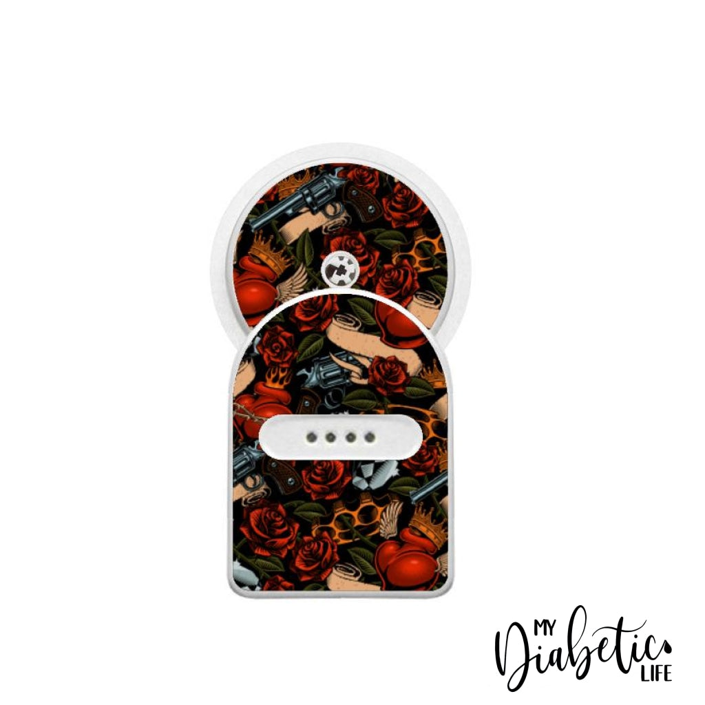 Old Skool Tattoo - Maio Maio 1 & Libre Peel, skin and Decal, fgm/cgm sticker - MyDiabeticLife