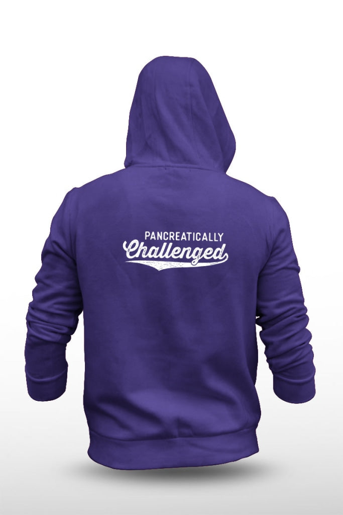 Pancreatically Challenged - Unisex Fleece Hooded Jacket S / Grape Hoodie