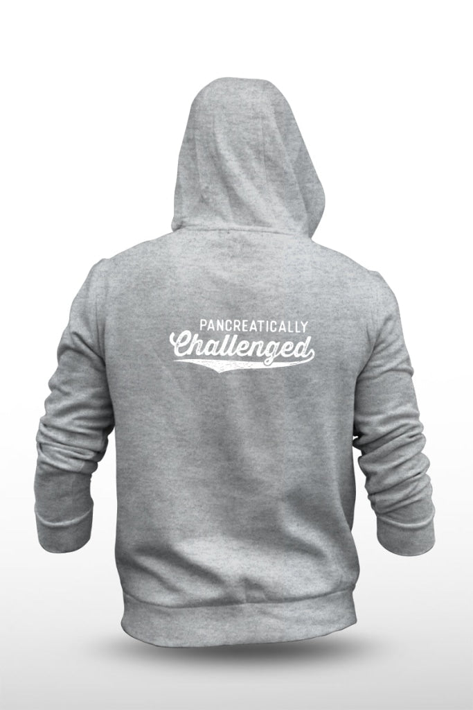 Pancreatically Challenged - Unisex Fleece Hooded Jacket S / Light Grey Hoodie