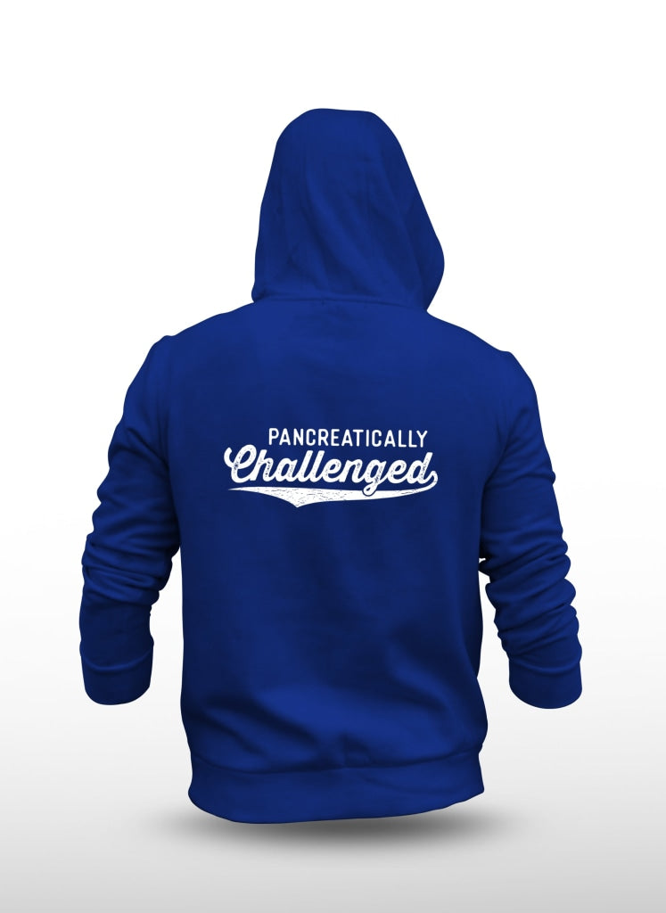 Pancreatically Challenged - Unisex Fleece Hooded Jacket S / Royal Blue Hoodie
