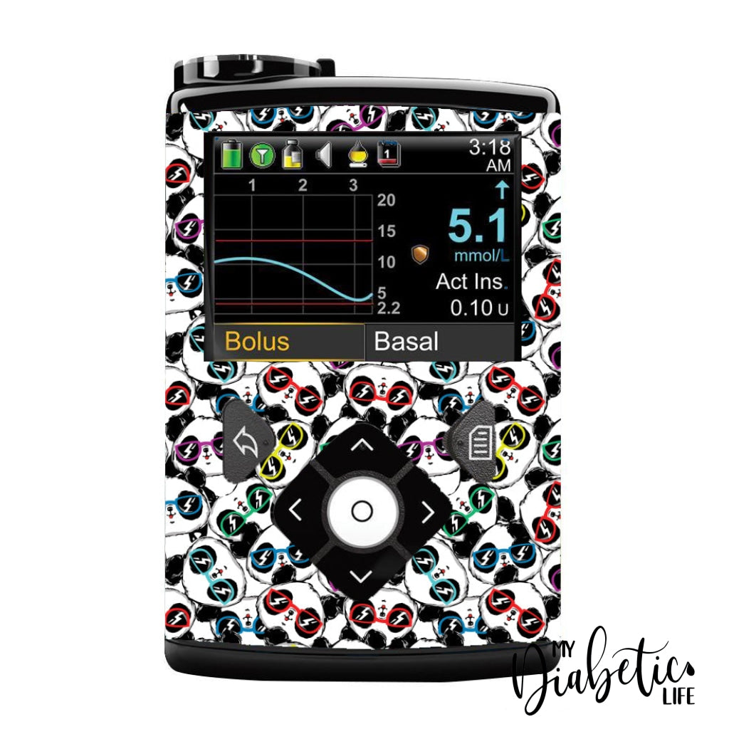 Pandapalooza - Medtronic Pump (630/640/670/770) Sticker Full Cover W/clip 630/640/670