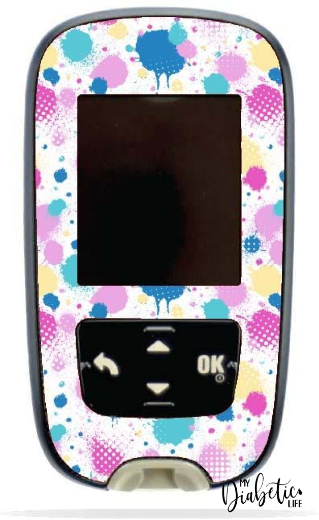 Pastel Splotches - Accuchek Guide Peel Skin And Decal Glucose Meter Sticker