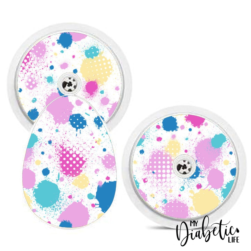Pastel Splotches - Bubble Reader Sticker Smart