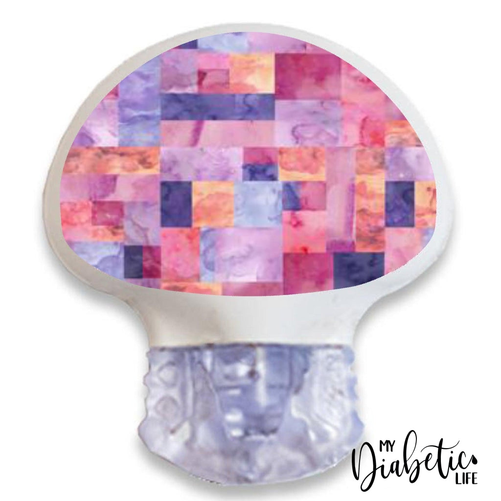 Patchwork Rectangle - Medtronic Enlite Peel, skin and Decal, cgm sticker - MyDiabeticLife