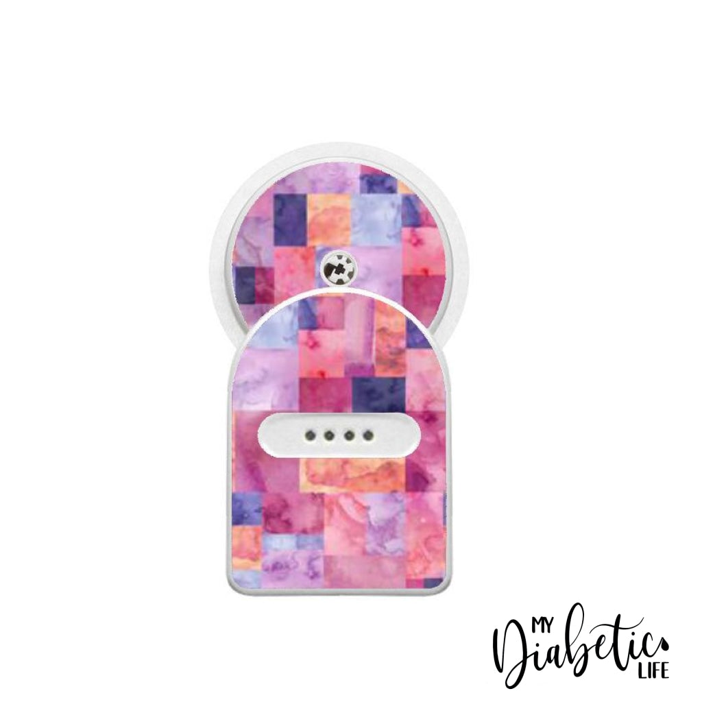 Patchwork Retangles - Maio Maio 1 & Libre Peel, skin and Decal, fgm/cgm sticker - MyDiabeticLife