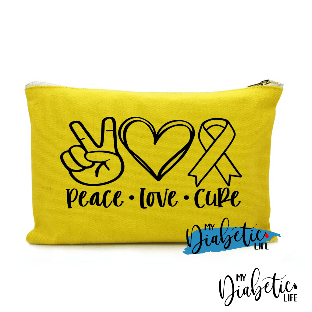 Peace Love Cure - Carry All Storage Bag Yellow Storage Bags