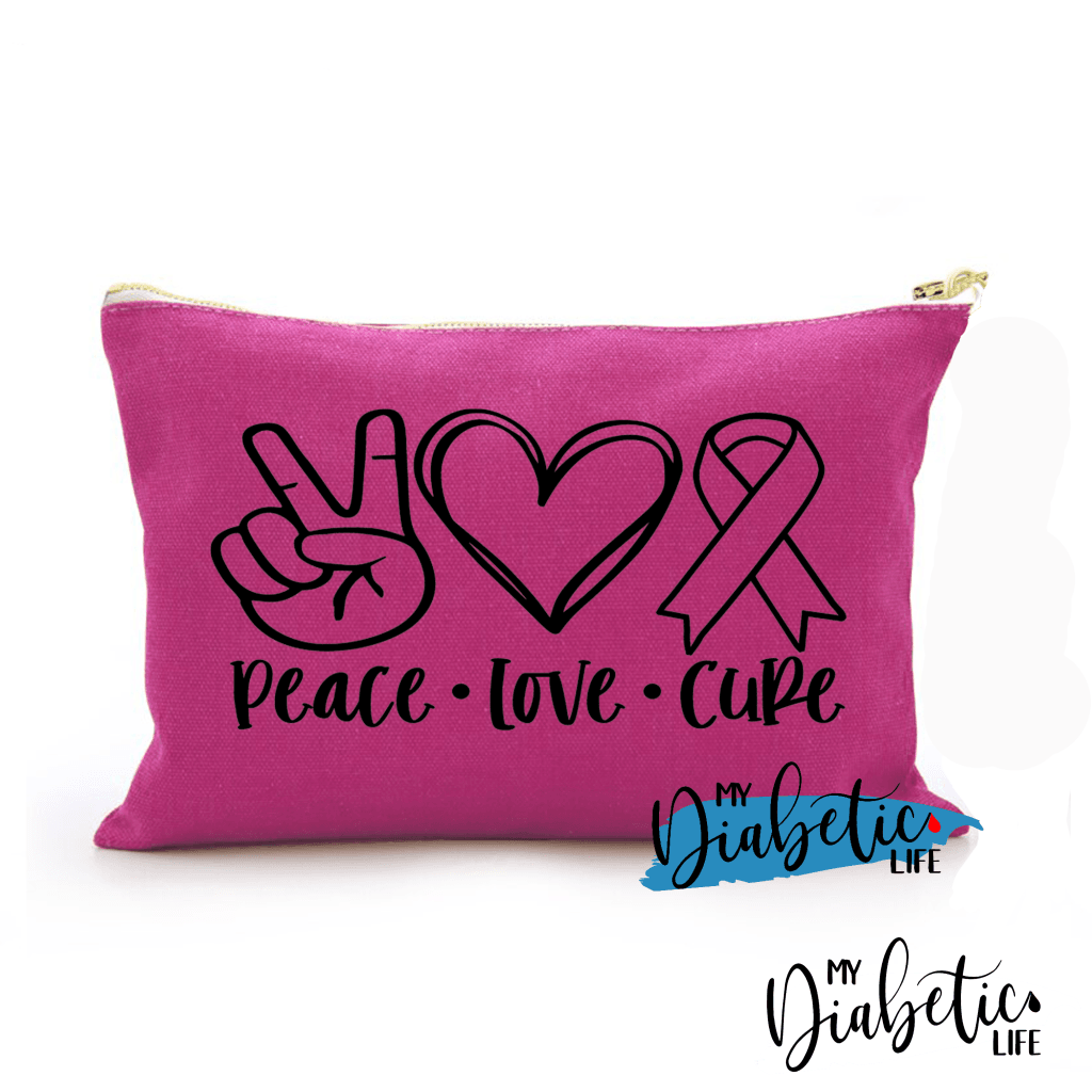 Peace Love Cure - Carry All Storage Bag Dark Pink Storage Bags