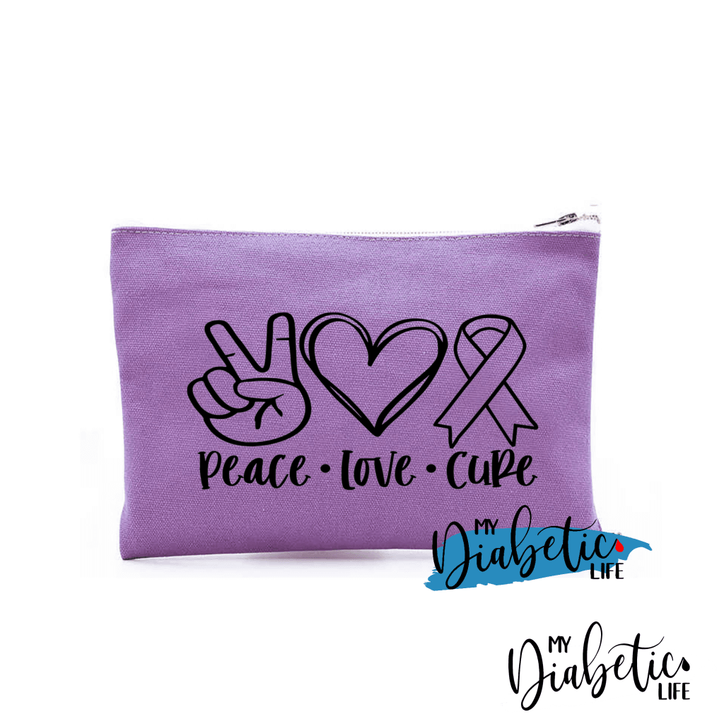 Peace Love Cure - Carry All Storage Bag Purple Storage Bags