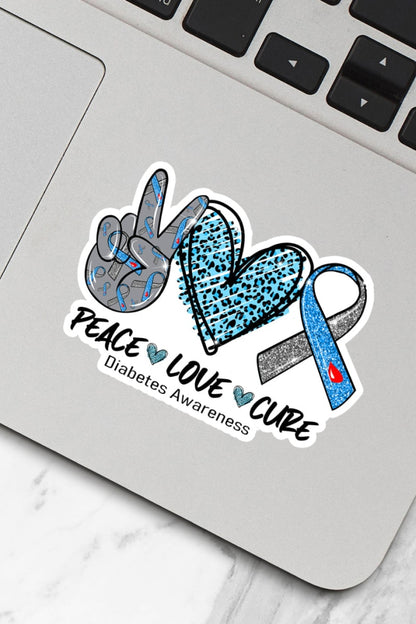 Peace Love Cure - Sticker Stickers