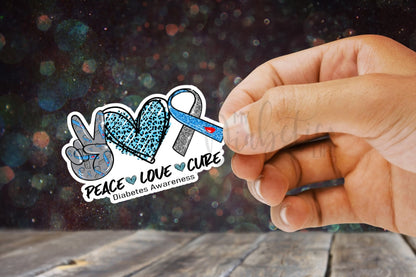 Peace Love Cure - Sticker Stickers