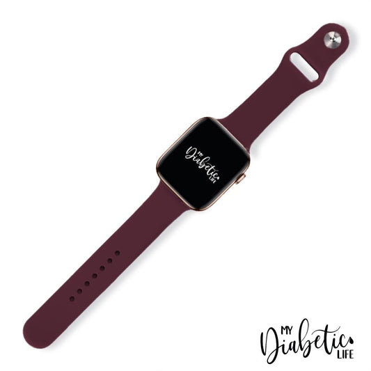 Personalised Medical Id Apple Watch Bands - Burgandy