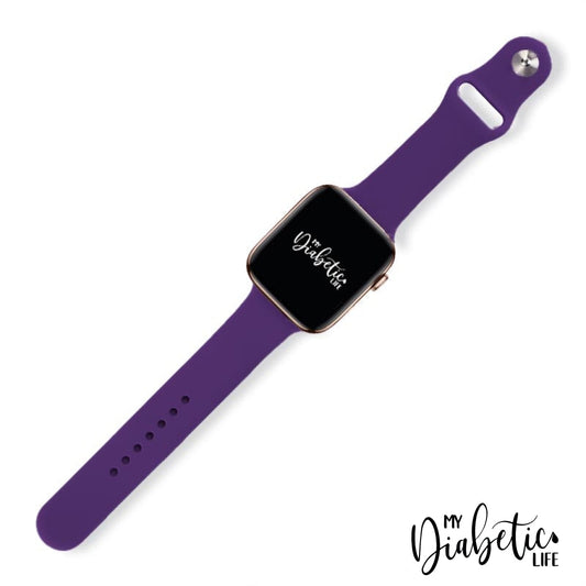 Personalised Medical Id Apple Watch Bands - Purple