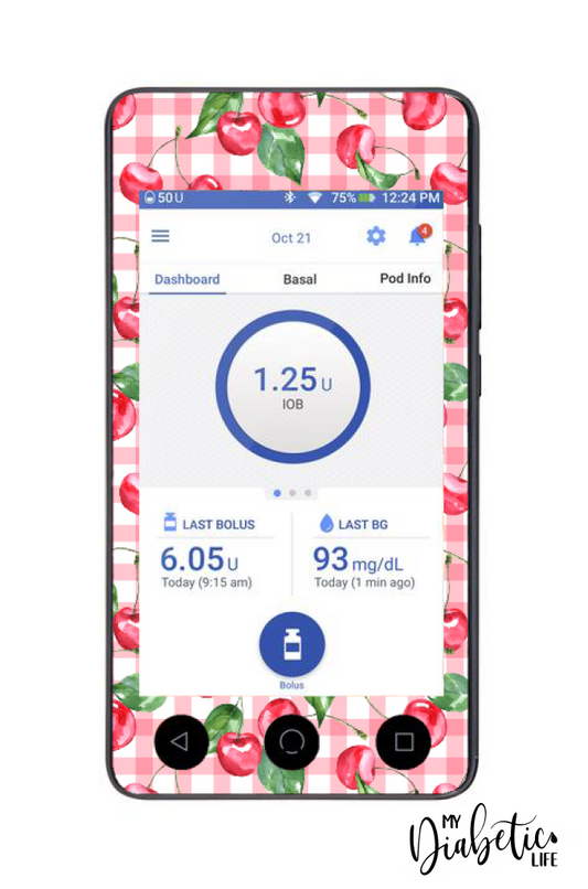 Picnic - Omnipod Dash, skin and Decal, glucose meter sticker - MyDiabeticLife