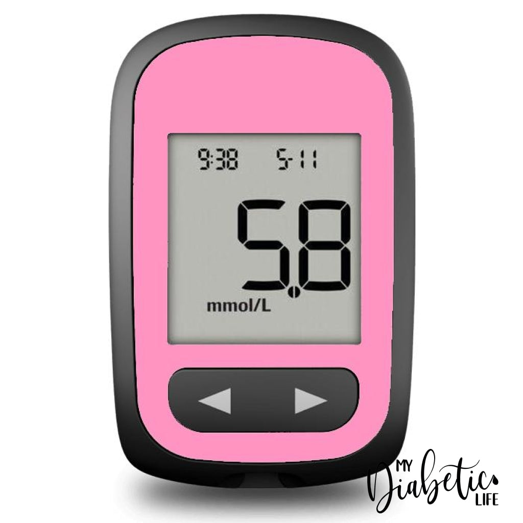 Plain Colours - Pick Your Fav Accu-Chek Guide Me Peel Skin And Decal Glucose Meter Sticker Pink