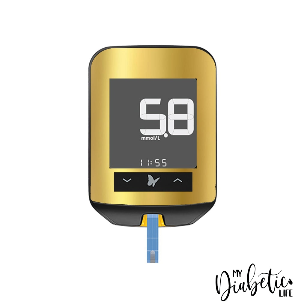 Plain Colours - Choose Your Fav! Freestyle Optium Neo Peel Skin And Decal Glucose Meter Sticker Gold