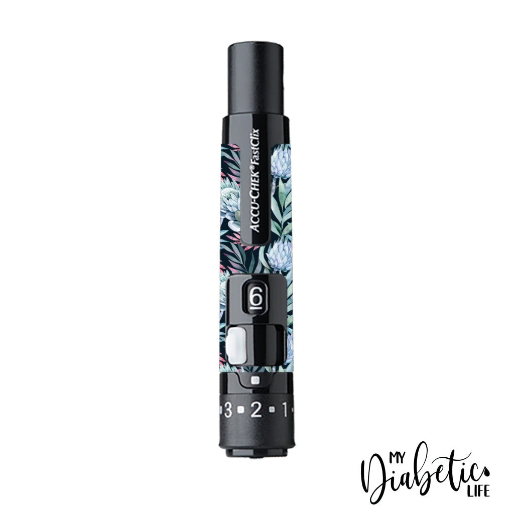 Protea & Eucalyptus - Accu-Chek Fast-Clix Sticker Accuchek