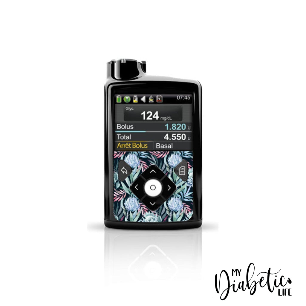 Protea & Eucalyptus - Medtronic Pump (630/640/670/770) Sticker Front Mini 630/640/670