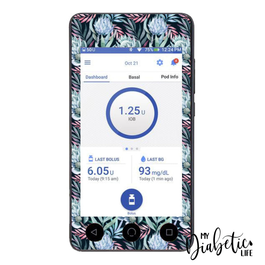 Protea & Eucalyptus - Omnipod Dash Sticker