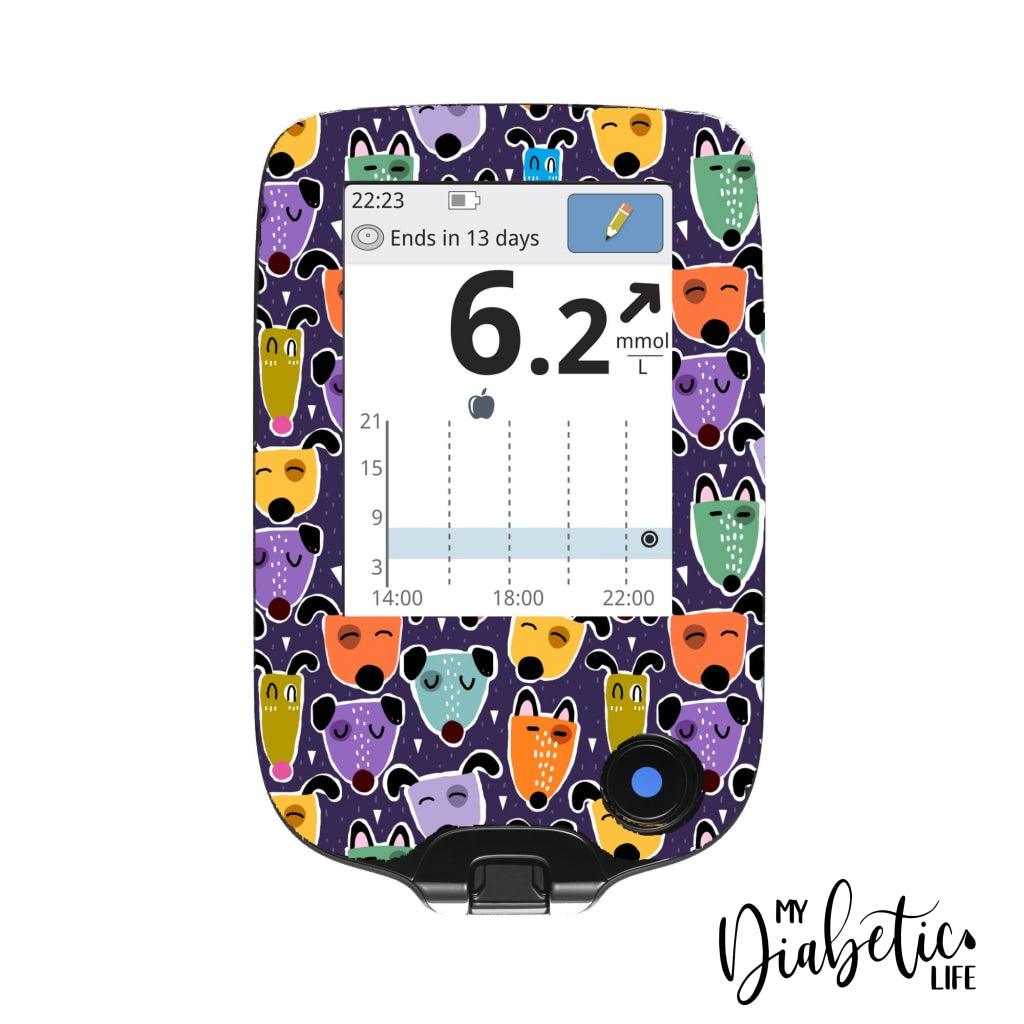 Puppys - Freestyle Libre + Sensor Peel Skin And Decal Glucose Meter Sticker Freestyle