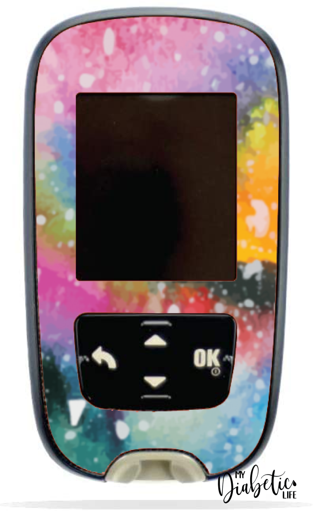 Rainbow Clouds - Accu-chek Guide Peel, skin and Decal, glucose meter sticker - MyDiabeticLife