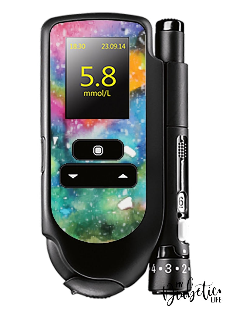 Rainbow Clouds - Accu-chek Mobile Peel, skin and Decal, glucose meter sticker - MyDiabeticLife