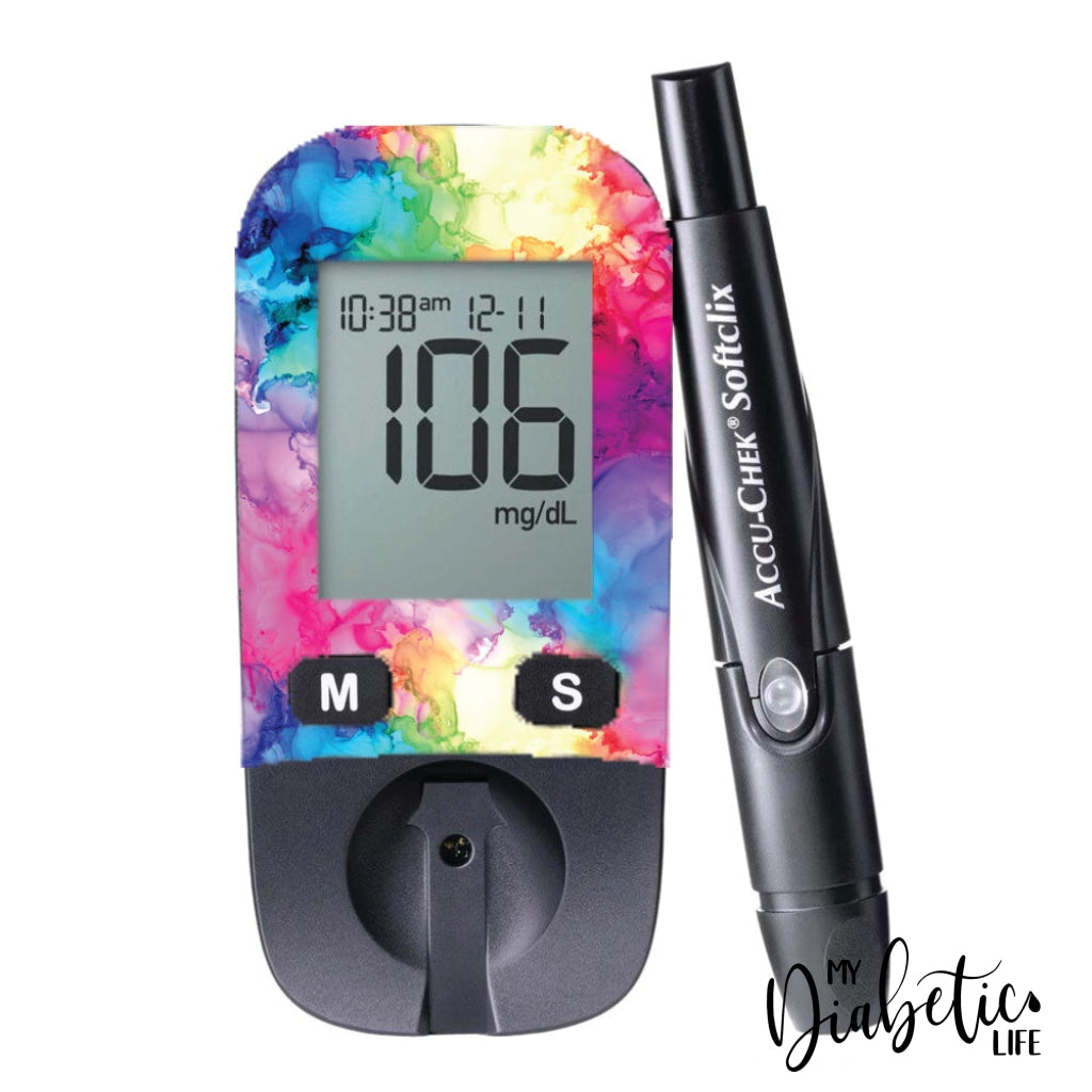 Rainbow Inks - Accu-Chek Active Sticker