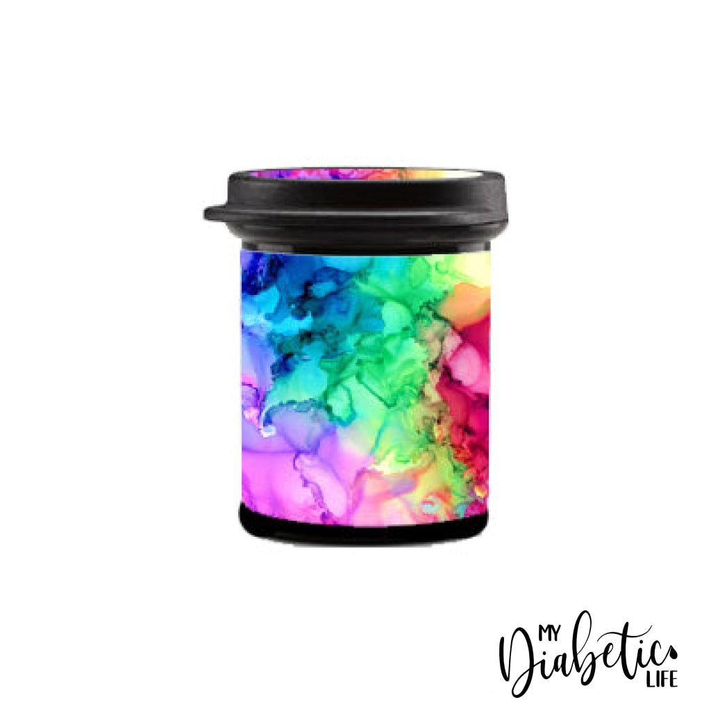 Rainbow Inks - Test Strip Canister Accuchek Instant Container