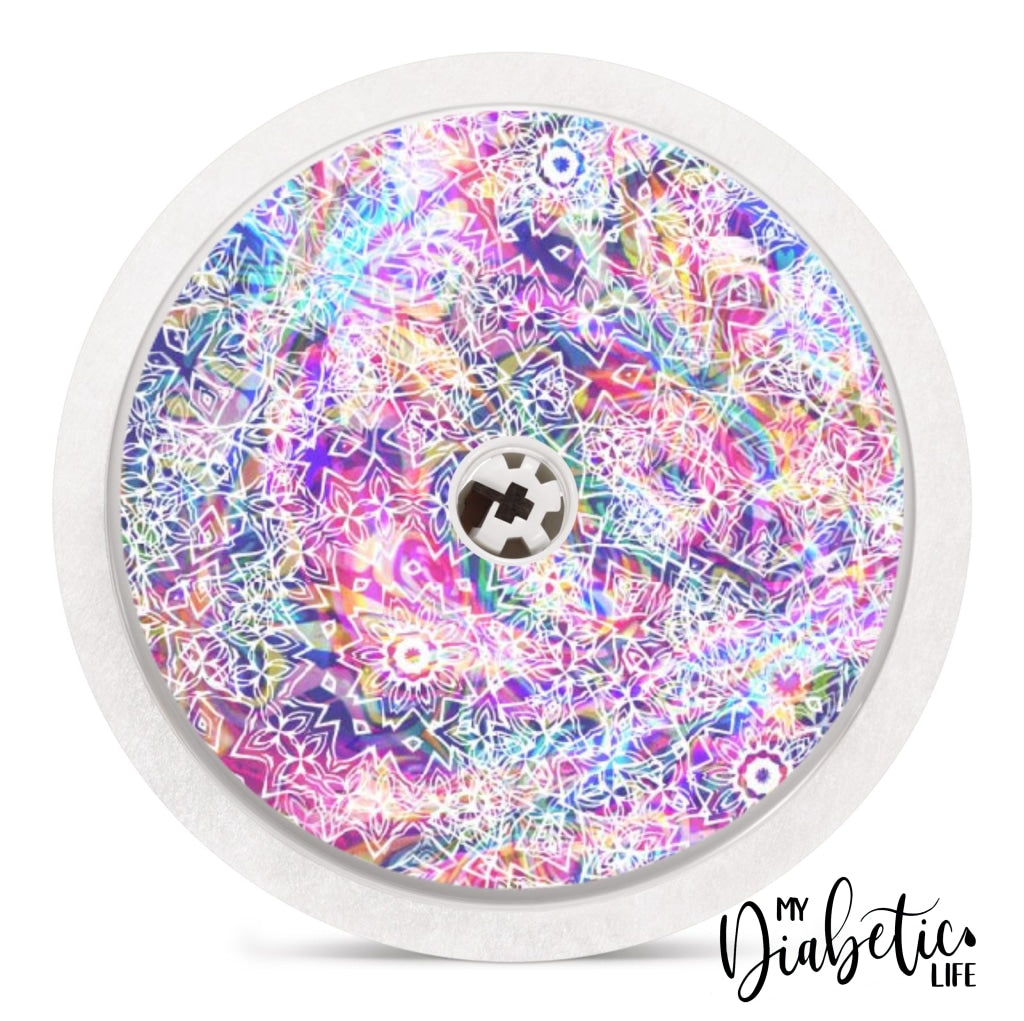 Rainbow Mandalas - Freestyle Libre Sensor Peel Skin And Decal Fgm/cgm Sticker